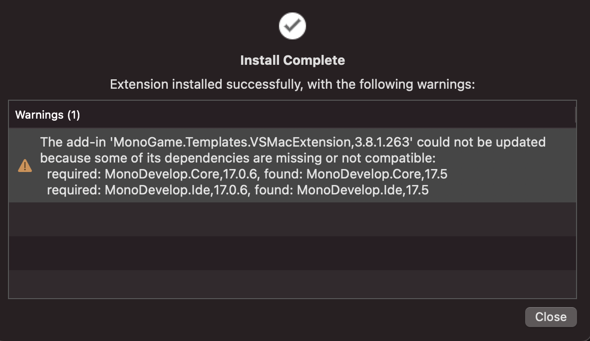 MonoGame Mac Extension incompatible with MonoDevelop.Core 17.5 - Mac OS X -  Community | MonoGame