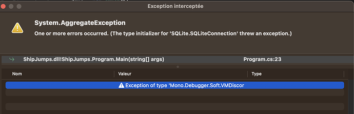 sqlite-connection-error