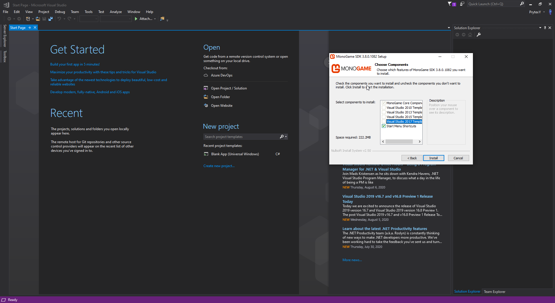 xna visual studio 2017 download